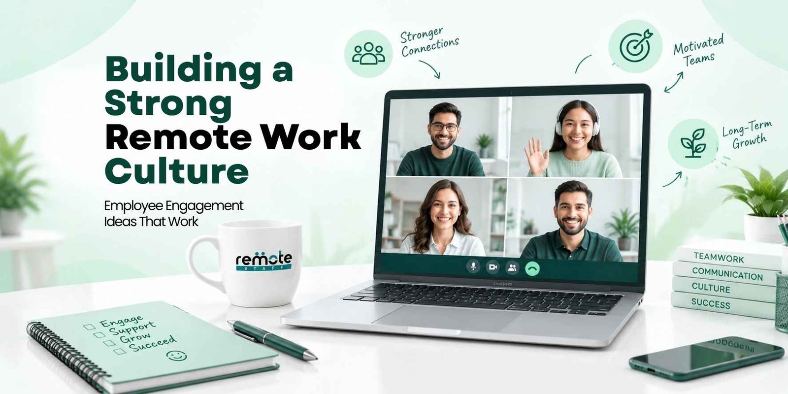 Startup team on a video call