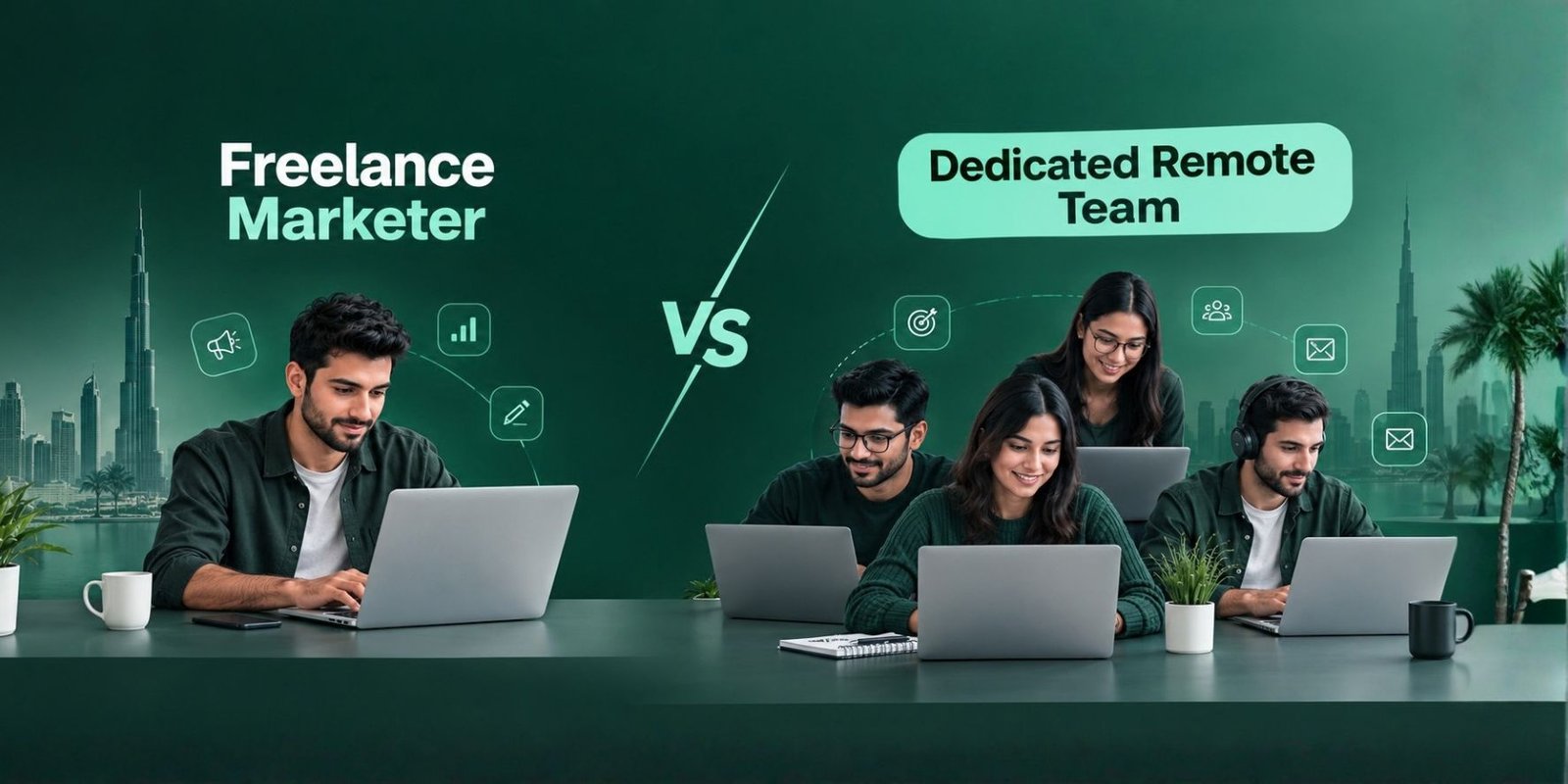 Freelance Marketer vs Dedicated Remote Marketing Team: Which One Actually Fits a Growing Business